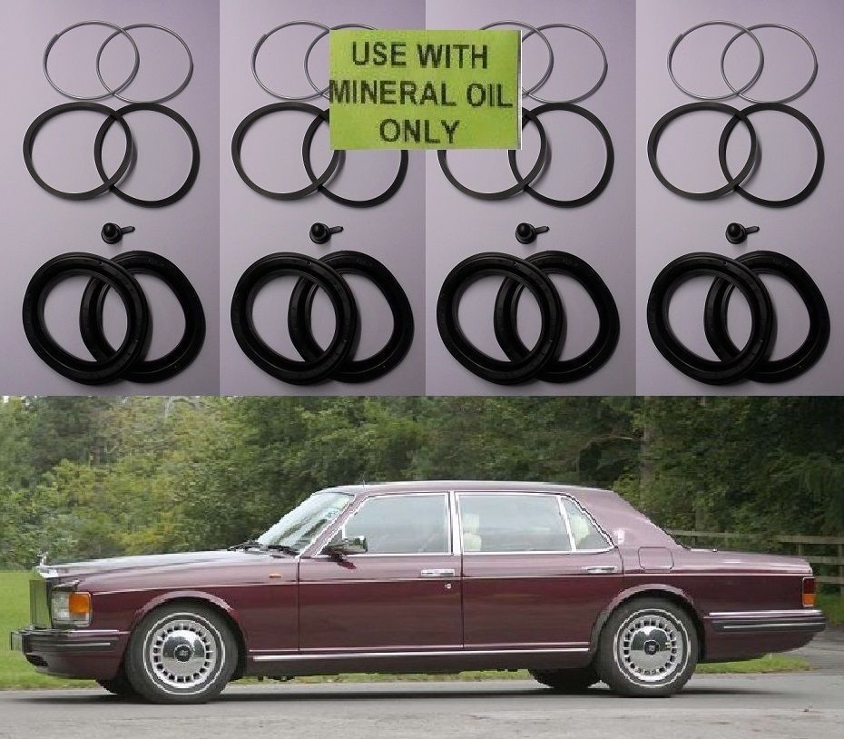 FRONT BRAKE CALIPER REPAIR SEALS KITS x4 (Bentley Mulsanne & Turbo) (1980- 92)    